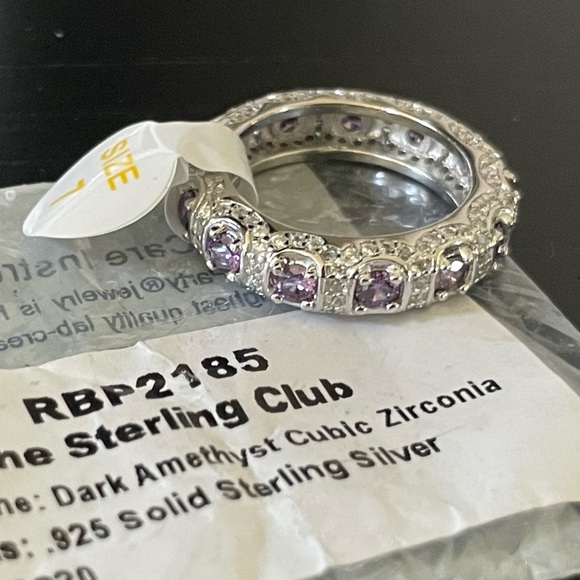 BP Dark Amethyst Sterling Silver Band (RBP 2185) - Picture 3 of 11